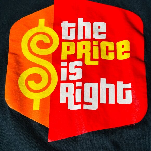 The Price Is Right Audience Worn Men's T Shirt Size Large Black - Red Logo - Picture 2 of 7
